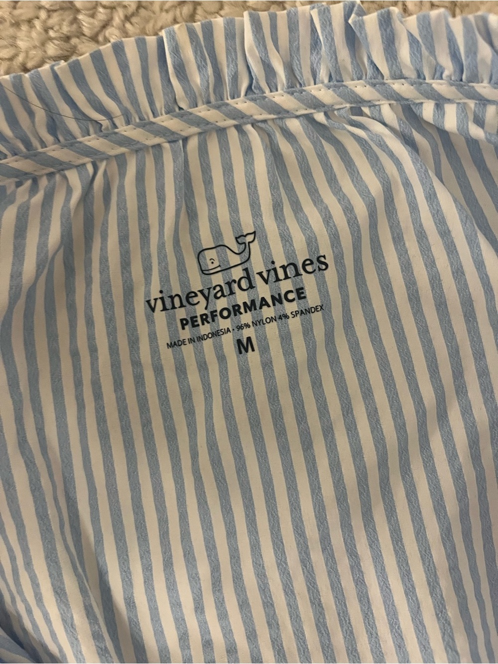 Vineyard Vines Blue & White Striped Ruffle-Sleeve Dress - Picture 6 of 10